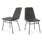 Chaises de salle à manger d'extérieur Madison en rotin (lot de 2) par Christopher Knight Home