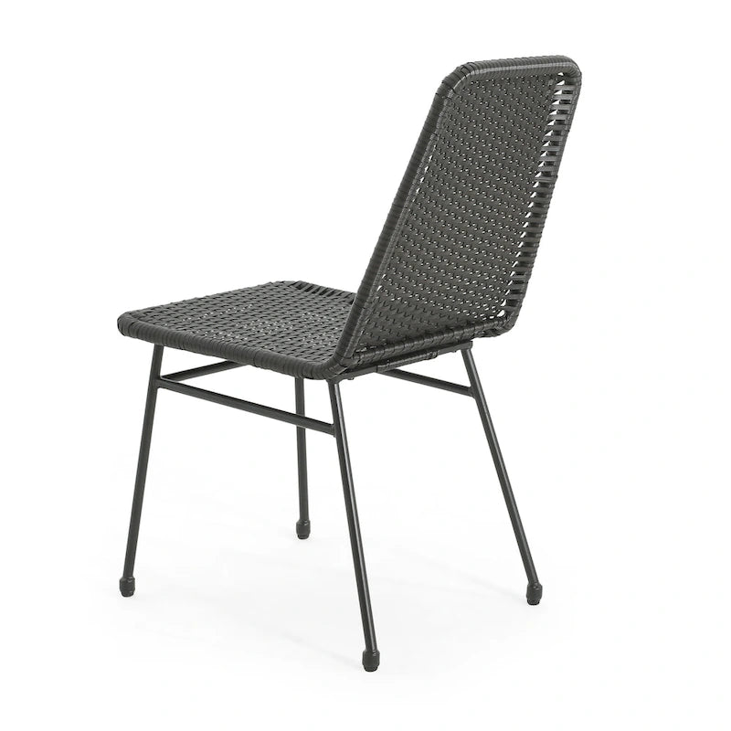 Chaises de salle à manger d'extérieur Madison en rotin (lot de 2) par Christopher Knight Home