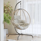 Juliet Indoor/Outdoor Wicker Hanging Chair with Stand by Christopher Knight Home