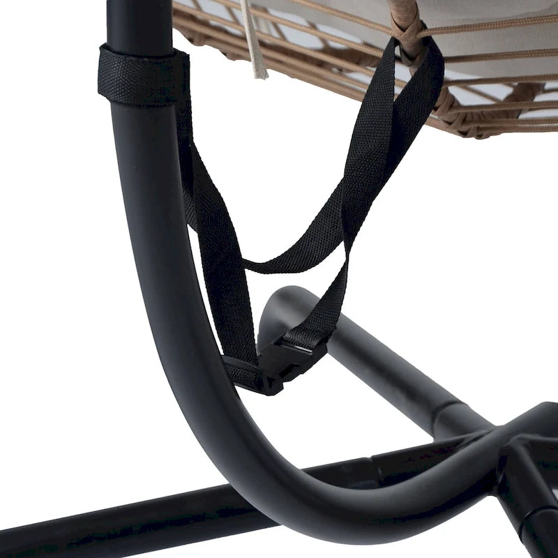 Fauteuil suspendu Juliet en osier pour intérieur/extérieur avec support, par Christopher Knight Home