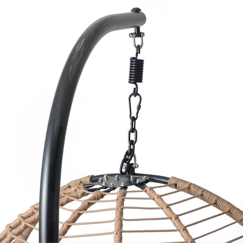 Fauteuil suspendu Juliet en osier pour intérieur/extérieur avec support, par Christopher Knight Home