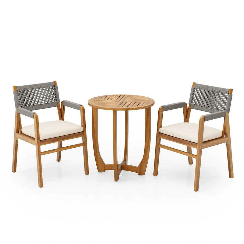Ensemble de salle à manger d'extérieur Joueyf 3 pièces en bois d'acacia par Christopher Knight Home