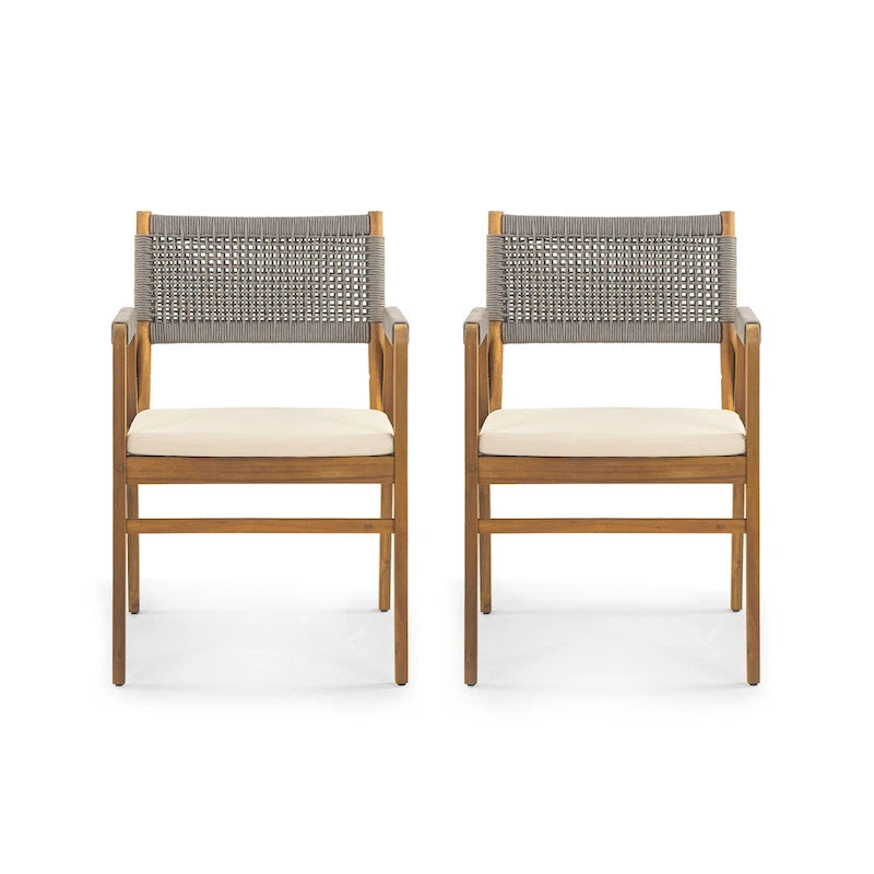 Ensemble de salle à manger d'extérieur Joueyf 3 pièces en bois d'acacia par Christopher Knight Home