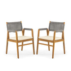 Ensemble de salle à manger d'extérieur Joueyf 3 pièces en bois d'acacia par Christopher Knight Home