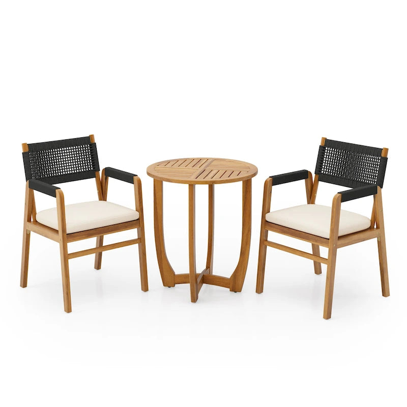 Ensemble de salle à manger d'extérieur Joueyf 3 pièces en bois d'acacia par Christopher Knight Home