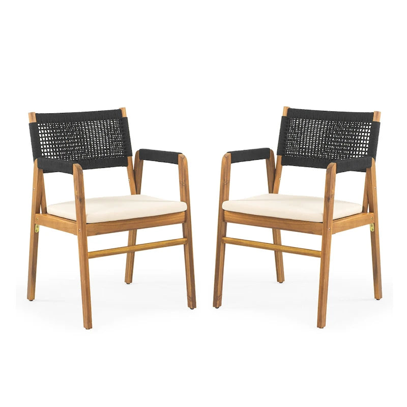 Ensemble de salle à manger d'extérieur Joueyf 3 pièces en bois d'acacia par Christopher Knight Home