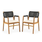 Ensemble de salle à manger d'extérieur Joueyf 3 pièces en bois d'acacia par Christopher Knight Home