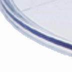 Table d'appoint ronde sur piédestal en plastique transparent robuste HomeRoots 20 pour intérieur et extérieur