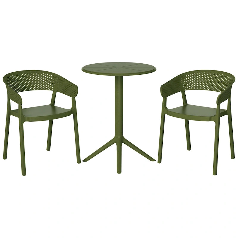 Ensemble de salle à manger d'extérieur rond pour 2 personnes Frond and Form