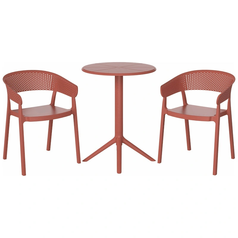 Ensemble de salle à manger d'extérieur rond pour 2 personnes Frond and Form