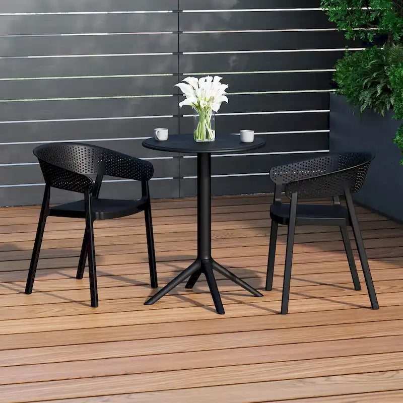 Ensemble de salle à manger d'extérieur rond pour 2 personnes Frond and Form