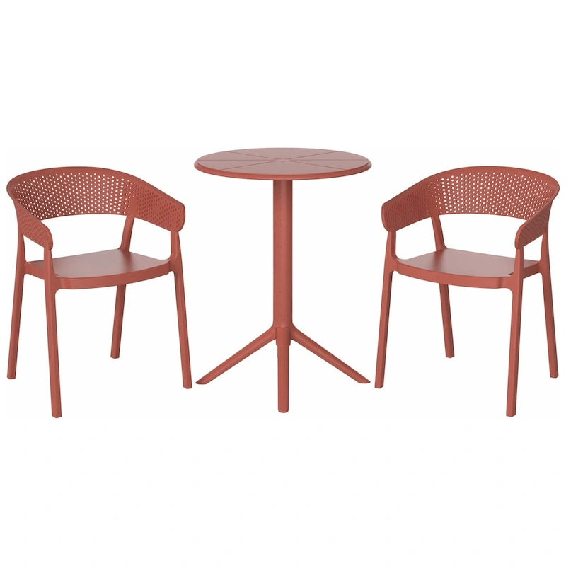 Ensemble de salle à manger d'extérieur rond pour 2 personnes Frond and Form
