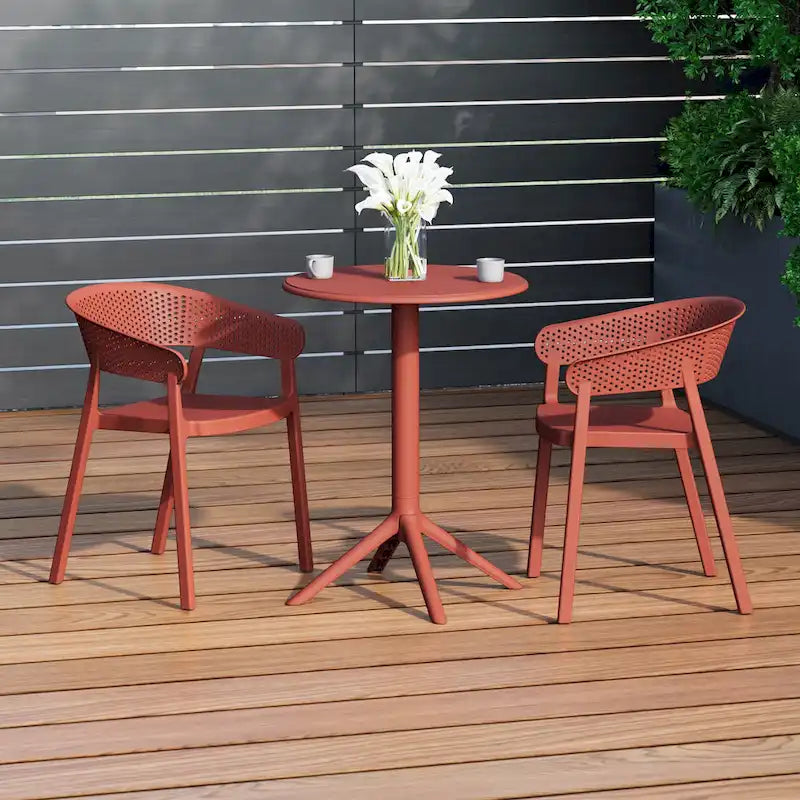 Ensemble de salle à manger d'extérieur rond pour 2 personnes Frond and Form