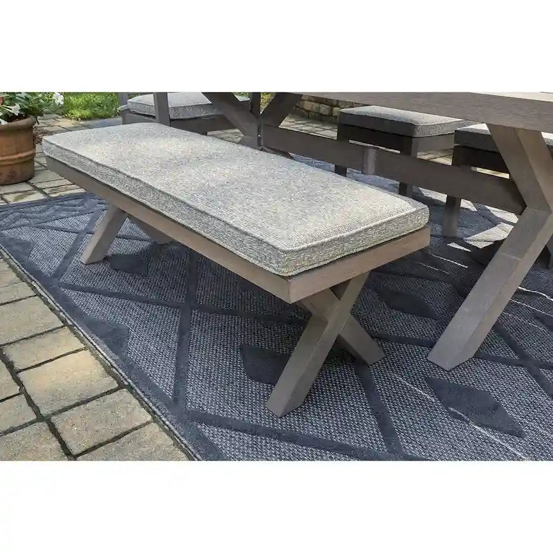 Ensemble de salle à manger d'extérieur 6 pièces Signature Design by Ashley Hillside Barn marron/gris - 84 cm L x 42 cm P x 29 cm H
