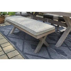 Ensemble de salle à manger d'extérieur 6 pièces Signature Design by Ashley Hillside Barn marron/gris - 84 cm L x 42 cm P x 29 cm H