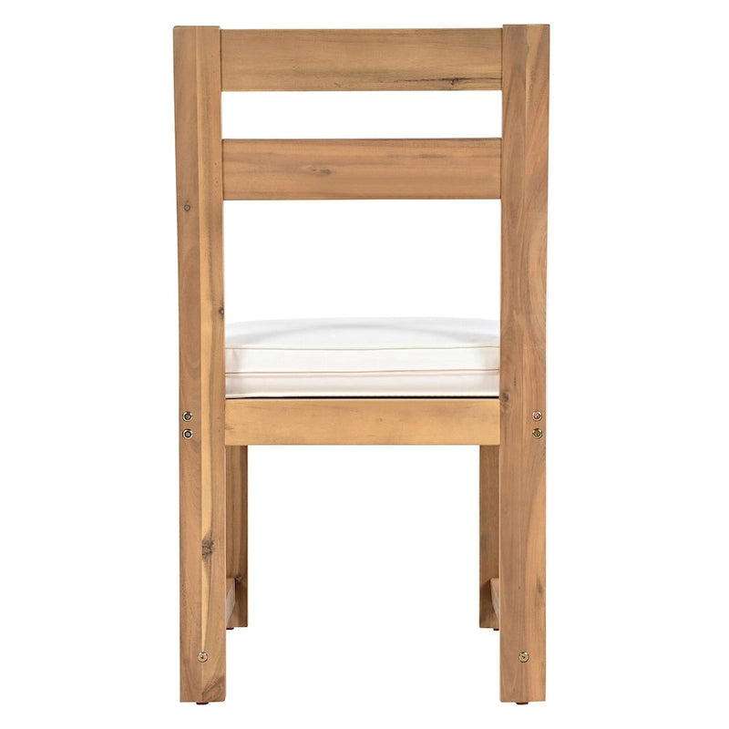 Ensemble de table et chaises de patio 7 pièces, ensemble de salle à manger en bois pour 6 personnes avec trou pour parasol, 2 fauteuils et 4 chaises.