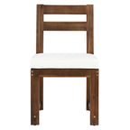 Ensemble de table et chaises de patio 7 pièces, ensemble de salle à manger en bois pour 6 personnes avec trou pour parasol, 2 fauteuils et 4 chaises.