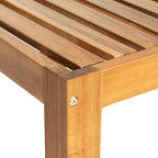 Canapé d'angle d'extérieur 5 pièces en bois massif avec table basse et coussins