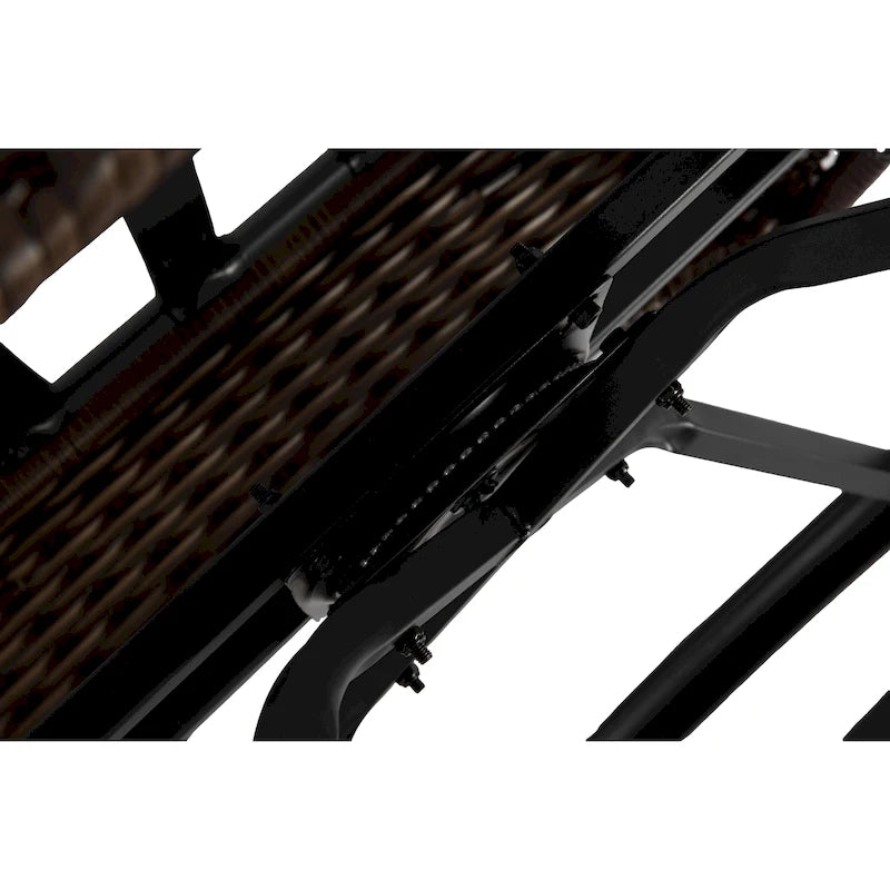 Ensemble de 3 chaises de patio pivotantes à bascule pour extérieur