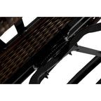 Ensemble de 3 chaises de patio pivotantes à bascule pour extérieur
