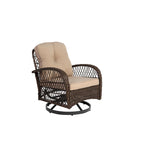 Ensemble de 3 chaises de patio pivotantes à bascule pour extérieur