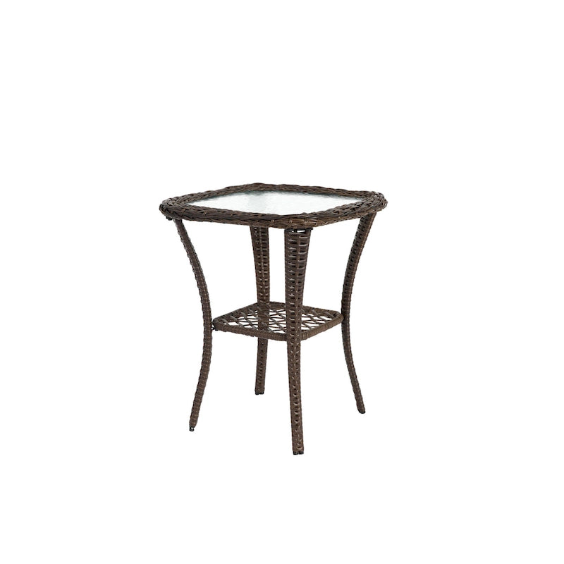 Ensemble de 3 chaises de patio pivotantes à bascule pour extérieur