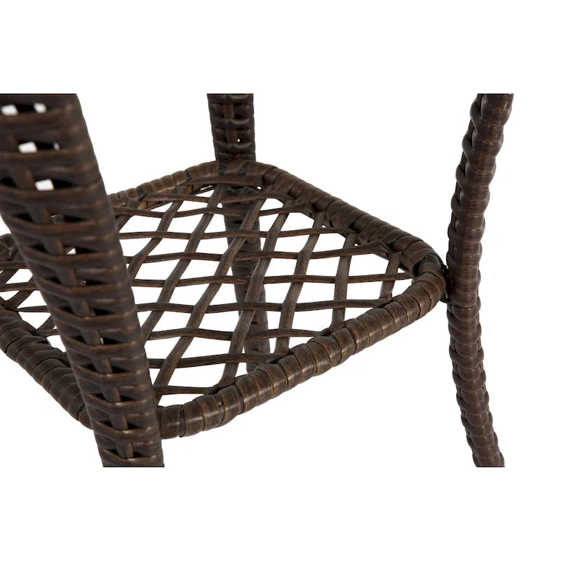 Ensemble de 3 chaises de patio pivotantes à bascule pour extérieur