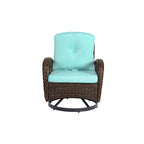 Ensemble de 3 chaises de patio pivotantes à bascule pour extérieur