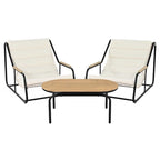 Ensemble de 3 chaises longues d'extérieur