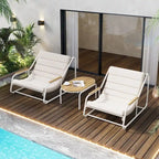 Ensemble de 3 chaises longues d'extérieur