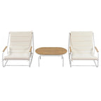 Ensemble de 3 chaises longues d'extérieur