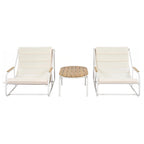 Ensemble de 3 chaises longues d'extérieur
