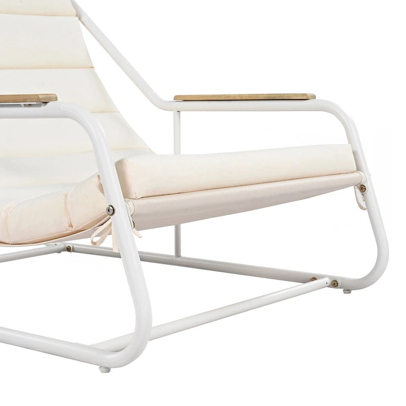 Ensemble de 3 chaises longues d'extérieur