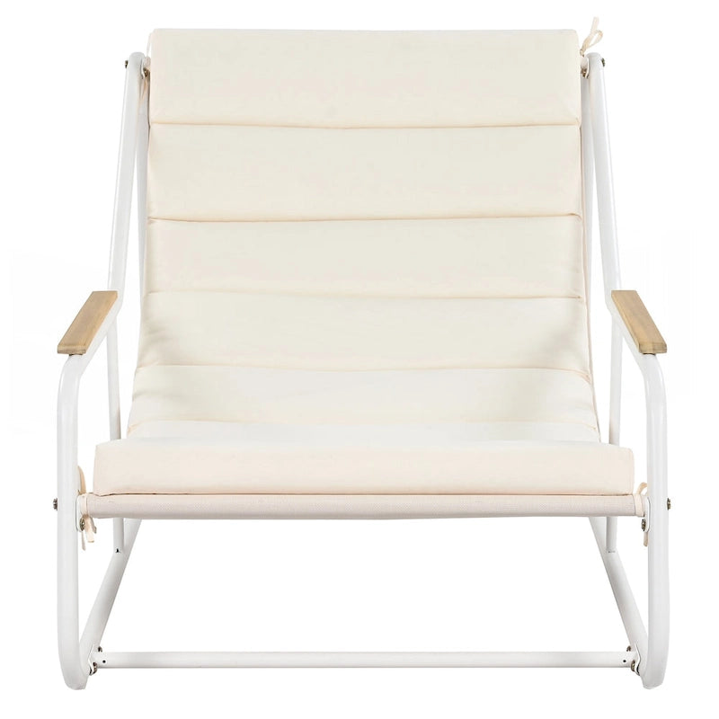 Ensemble de 3 chaises longues d'extérieur