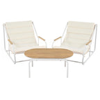 Ensemble de 3 chaises longues d'extérieur