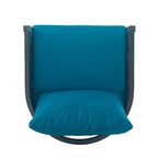 Fauteuil club d'extérieur en bois d'acacia et résine tressée avec coussins imperméables, fauteuil individuel en rotin pour terrasse, club, jardin, véranda
