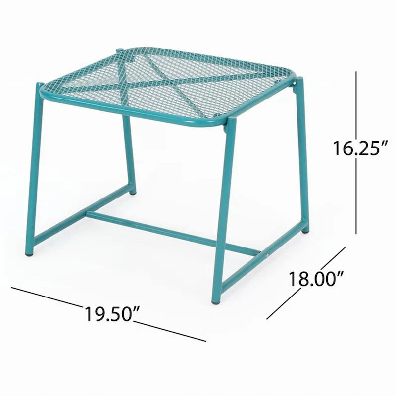 Table d'appoint d'extérieur de 15,5 pouces de hauteur