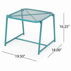 Table d'appoint d'extérieur de 15,5 pouces de hauteur