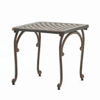 TABLE D'APPOINT D'EXTÉRIEUR EN MÉTAL CAST, LOT DE 2 PIÈCES