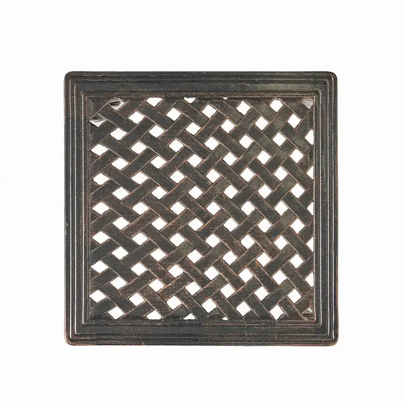 TABLE D'APPOINT D'EXTÉRIEUR EN MÉTAL CAST, LOT DE 2 PIÈCES