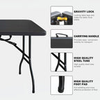 Table portable en plastique de 1,80 m pour le camping et les pique-niques