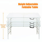 Table pliante de camping blanche de 120 cm