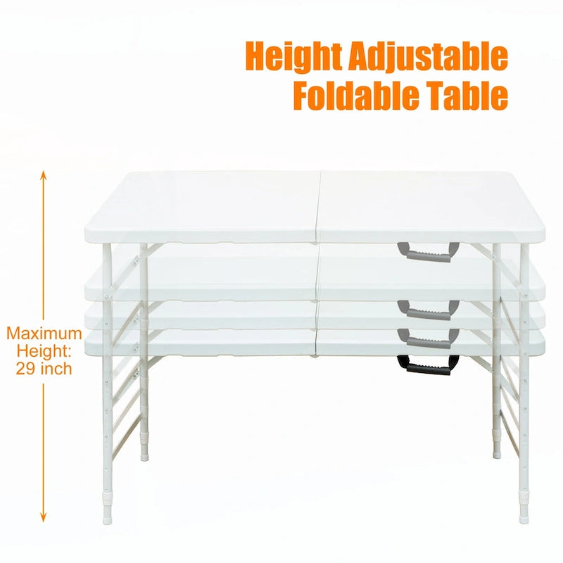 Table pliante de camping blanche de 120 cm