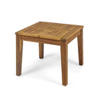 Table d'appoint d'extérieur Bops, carrée de 51 cm (20 pouces), en bois d'acacia brun naturel