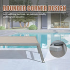 Ensemble de 3 chaises longues de jardin résistantes aux intempéries, inclinables et réglables, avec table d'appoint, pour piscine, plage, jardin ou balcon.