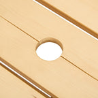 Table de pique-nique ronde d'extérieur pour 8 personnes avec 4 bancs doubles