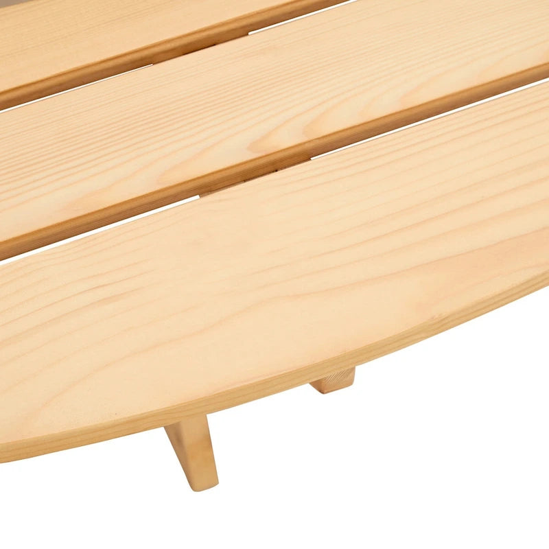 Table de pique-nique ronde d'extérieur pour 8 personnes avec 4 bancs doubles