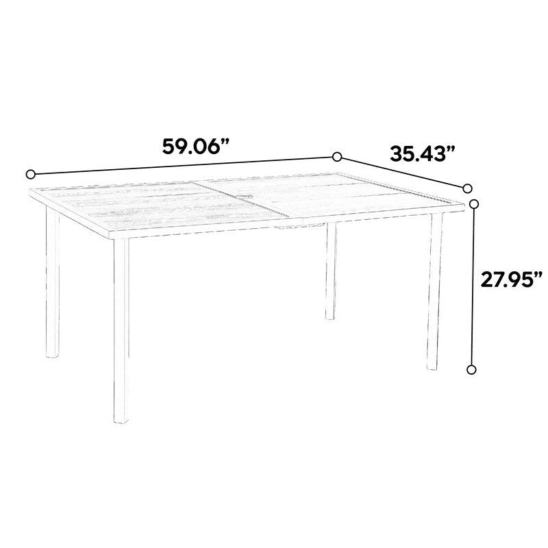 Ensemble de patio en osier 7 pièces - Comprend 2 fauteuils à bascule pivotants, 4 chaises (toutes avec coussins amovibles) et une table.