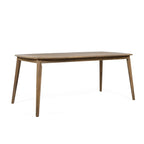 Table de salle à manger en bois d'acacia pour 8 personnes, style campagnard, marron clair, capacité de charge 82 kg, 70,75 L