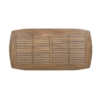Table de salle à manger en bois d'acacia pour 8 personnes, style campagnard, marron clair, capacité de charge 82 kg, 70,75 L